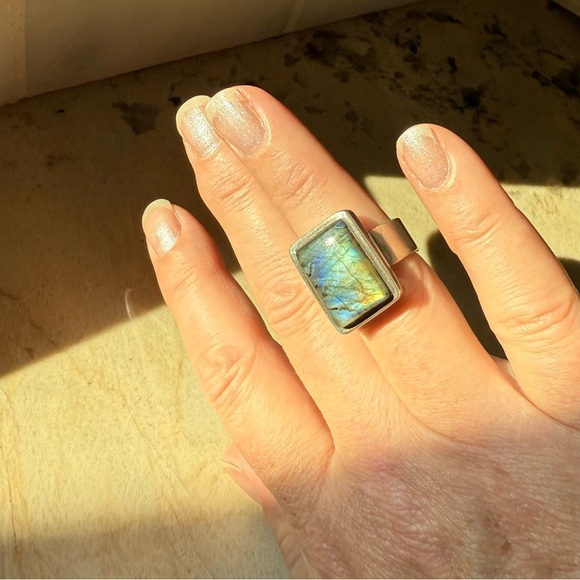 Labradorite Silver (925) Ring - Size 7.5 - Picture 6 of 9
